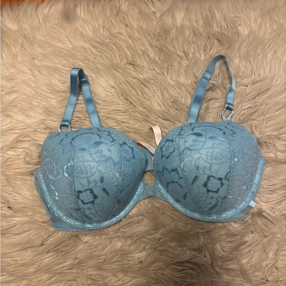 Victoria's Secret Light Blue Lace Push-Up Bra